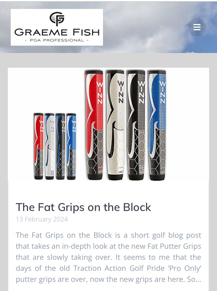 Read my latest golf blog post now! graemefish.com/the-fat-grips-… @fishypro @golfingherald @ThePGA #makinggolfhappen