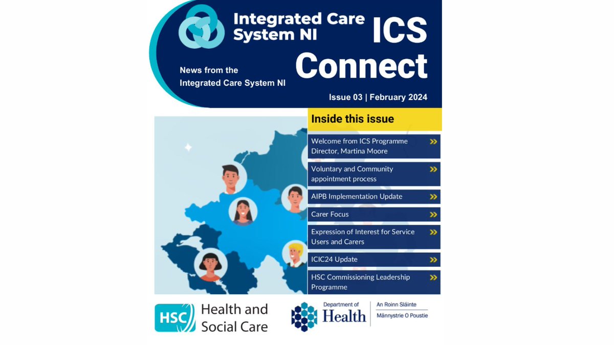 A new way of planning, managing and delivering our health and social care services is being developed. Read about progress in the Integrated Care System (ICS) for NI in our digital update, ‘ICS Connect’ hscbusiness.pagetiger.com/ics-connect-3/1