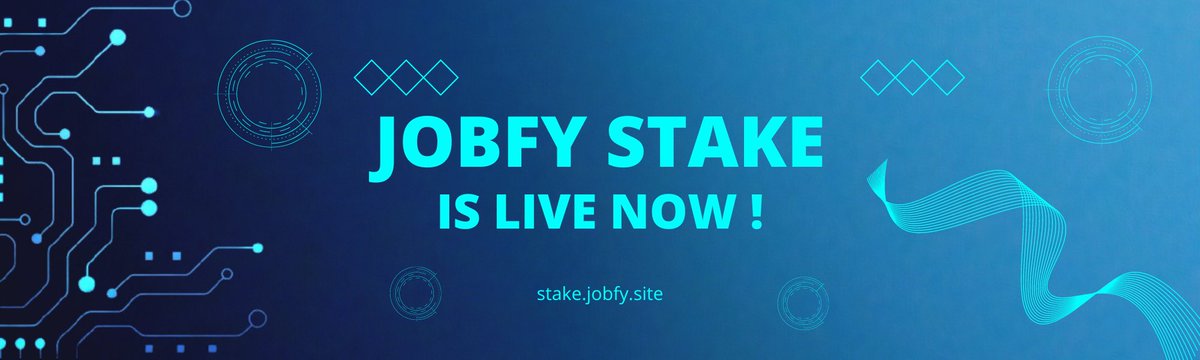 ✅Jobfy Stake : Is Live Now ! 

stake.jobfy.site 

The staking service offered by $JBFY is an opportunity for anyone looking to earn passive income

$JBFY #JOBFY #ERC20 #BLOCKCHAIN #LAUNCHPAD $ETH $BTC #JobListing