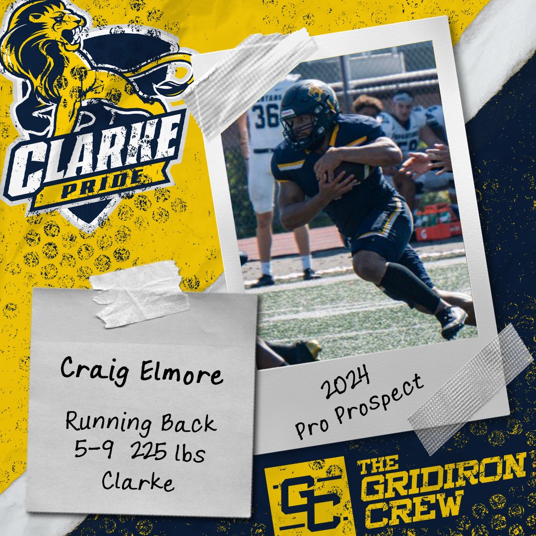 ⚠️ Attention Pro Scouts, Coaches, and GMs ⚠️

You need to look at 2024 Pro Prospect, Craig Elmore <a href="/CraigElmore_25/">CraigEric</a>, a RB from <a href="/ClarkePrideFB/">Clarke Pride Football</a>

👀 See our Interview: thegridironcrew.com/craig-elmore-2…

#2024ProProspect #DraftTwitter #NFLDraft #NFL #CFLDraft #CFL #ProFootball 🏈