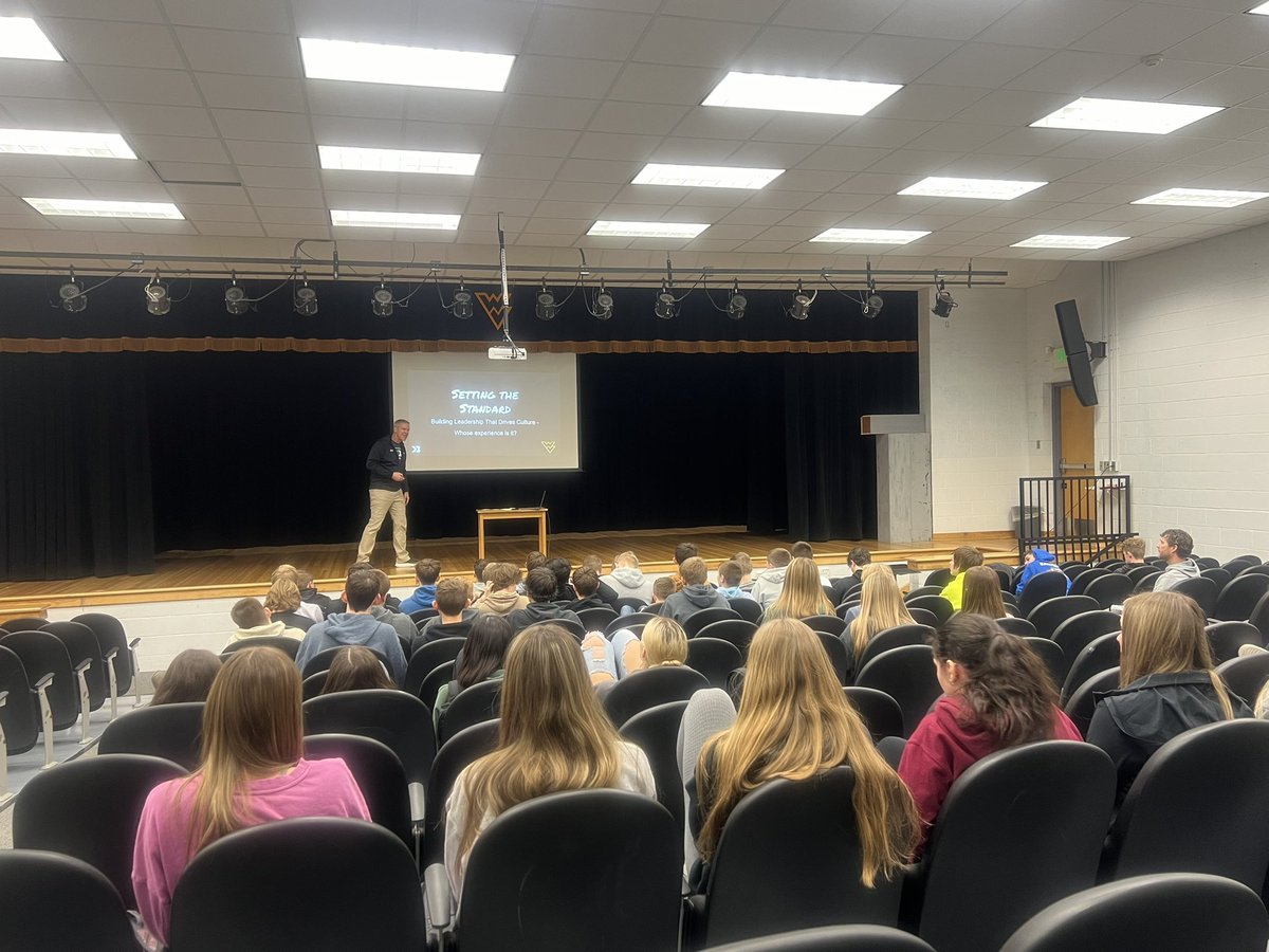 Good stuff today from <a href="/ASteckerCMAA/">Aaron Stecker, CMAA</a>  talking to Wapsie Valley students about leadership and culture. Thank you for visiting <a href="/WapsieValleyHS/">Wapsie Valley JR/SR High School</a> <a href="/Bound_IA/">Bound Iowa</a>