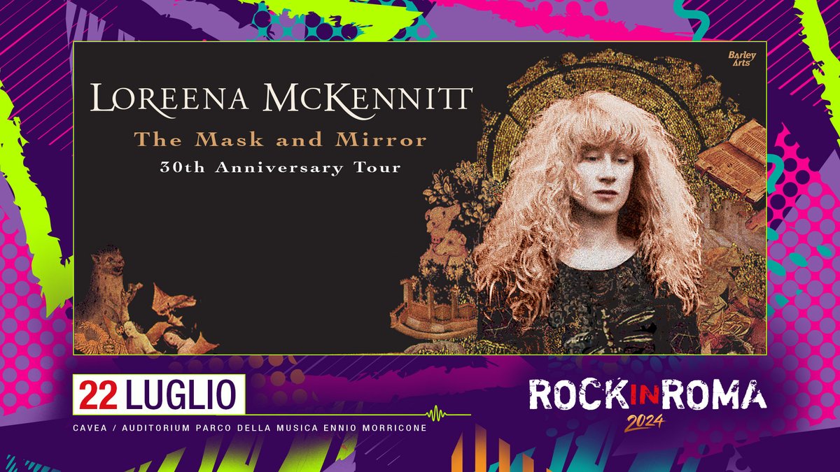 Loreena McKennitt torna in Italia per celebrare i trent’anni di “The Mask and Mirror”! 22 LUGLIO 2024 | @loreena @ Rock in Roma 📍 Cavea, Auditorium Parco della Musica Ennio Morricone Biglietti disponibili su @TicketOneIT dalle h 10 di venerdì 16 febbraio