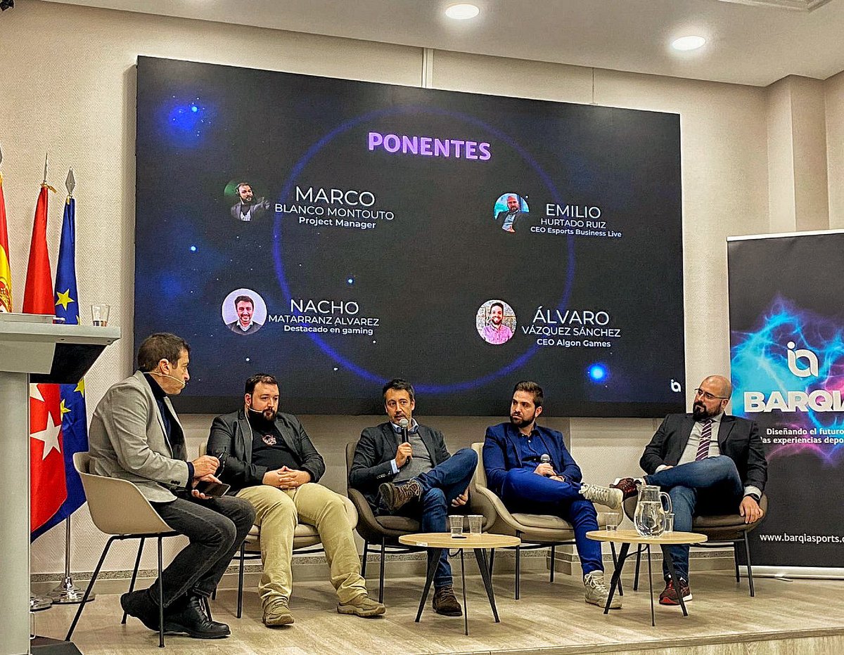 TGamingBizz's tweet photo. Concluimos el ‘I Hackaton Esports VR’ promovido por @barqiasports en el @iLABMadrid hablando sobre “Esports & Sports: The Convergence". Un foro empresarial donde han participado @EmilioHurtadoLP y @Is3ngard en representación de #EBLive para profundizar sobre el estado del sector. https://t.co/A1RqZSL6Im