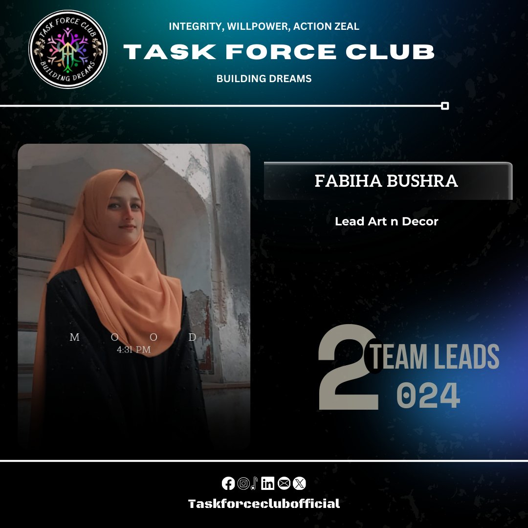 taskforceclub's tweet photo. Proudly presenting our Team leads for the year 2024! 🎉
. 
. 
#teamleads #lahore #Pakistan #IWAZ #TFC #taskforceclub https://t.co/t8UW1Oe3wi