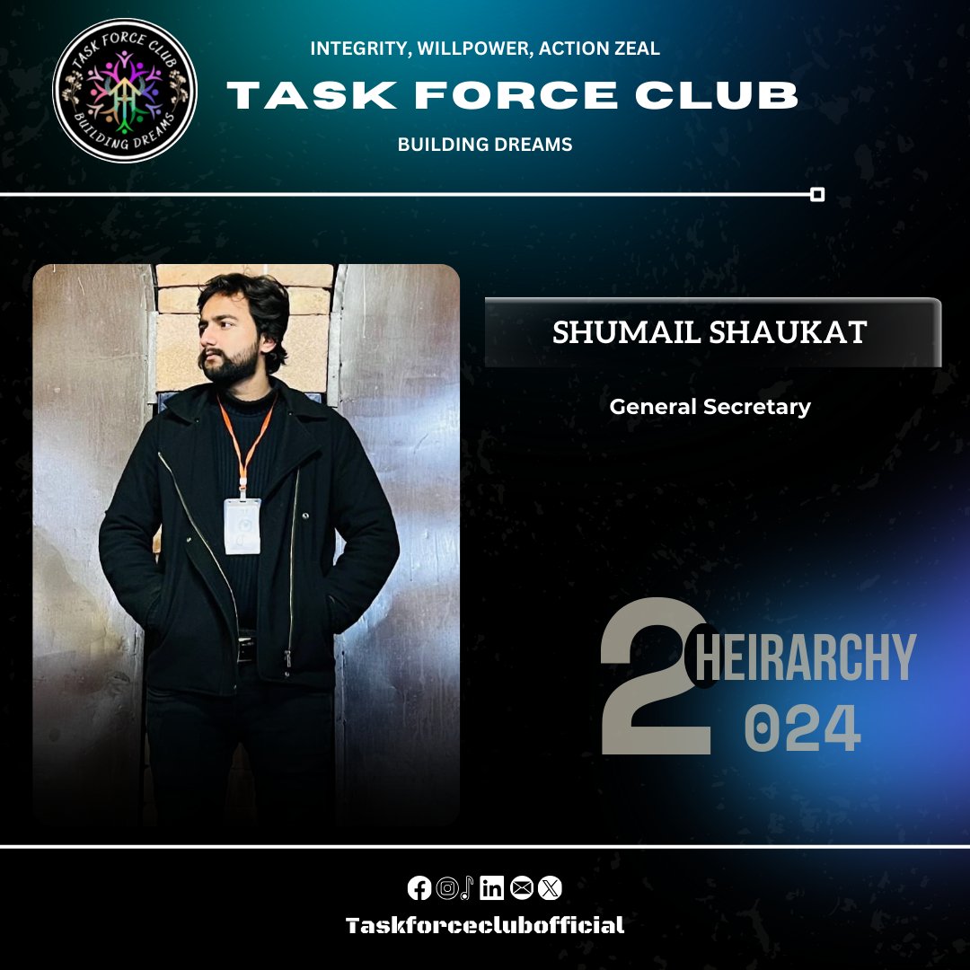 taskforceclub's tweet photo. Proudly presenting our Hierarchy for the year 2024! 🎉
. 
. 
#hierarchy #lahore #Pakistan #IWAZ #TFC #taskforceclub https://t.co/lmzdrpTAk6
