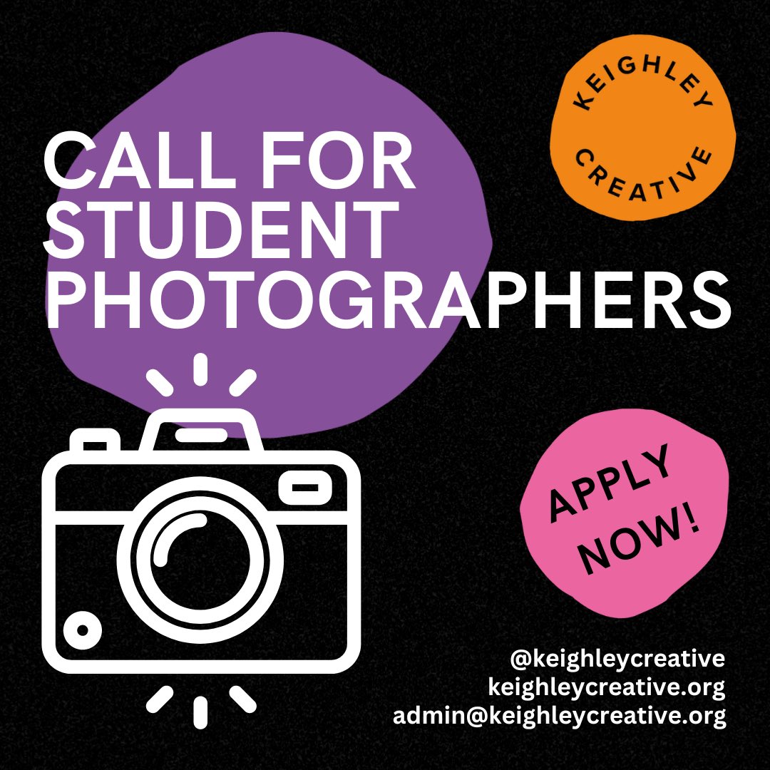 📸📸 CALL OUT - Opportunities for young/student photographers at Keighley Creative! 📸📸

@WOWisGlobal event in Keighley on Sun 3 March

Please email admin@keighleycreative.org for more information.

#photography #photographers #studentphotographers #keighley #keighleycreative