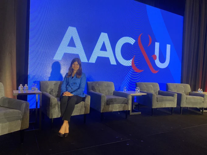 Photo of Leah Harmon at the 2024 AACU conference