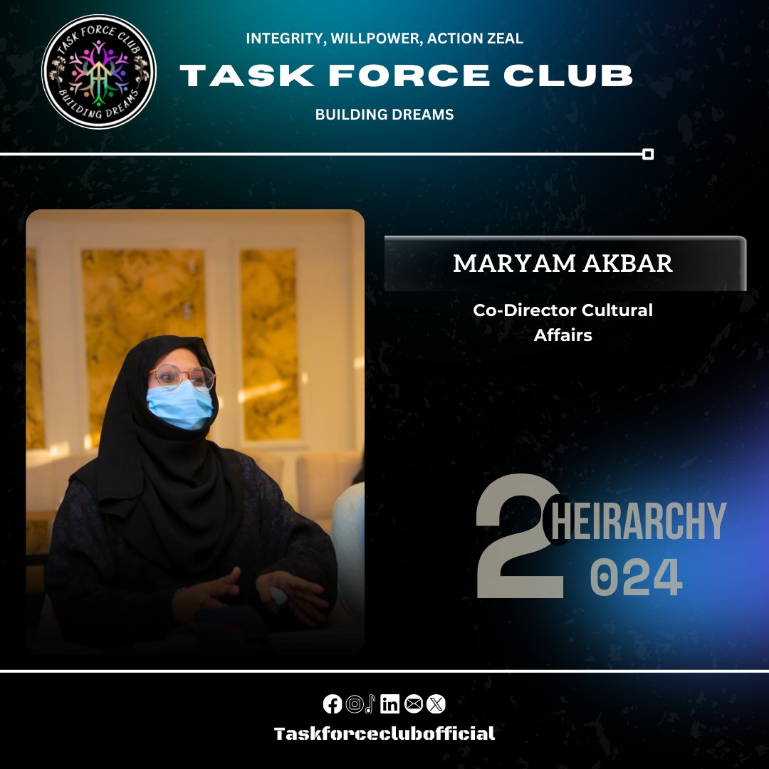 taskforceclub's tweet photo. Proudly presenting our Hierarchy for the year 2024! 🎉
.
.
#hierarchy #lahore #Pakistan #IWAZ #TFC #taskforceclub https://t.co/1tKjxra4z7