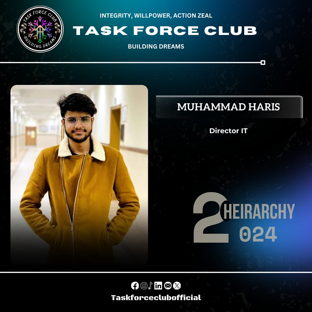taskforceclub's tweet photo. Proudly presenting our Hierarchy for the year 2024! 🎉
.
.
#hierarchy #lahore #Pakistan #IWAZ #TFC #taskforceclub https://t.co/Llx5i0t66i