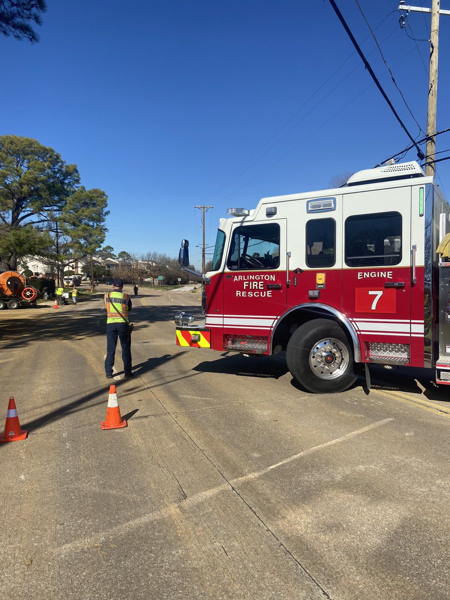 Major gas line break at Arkansas and Delray ct. in west Arlington.  Arkansas lane is closed in both directions.