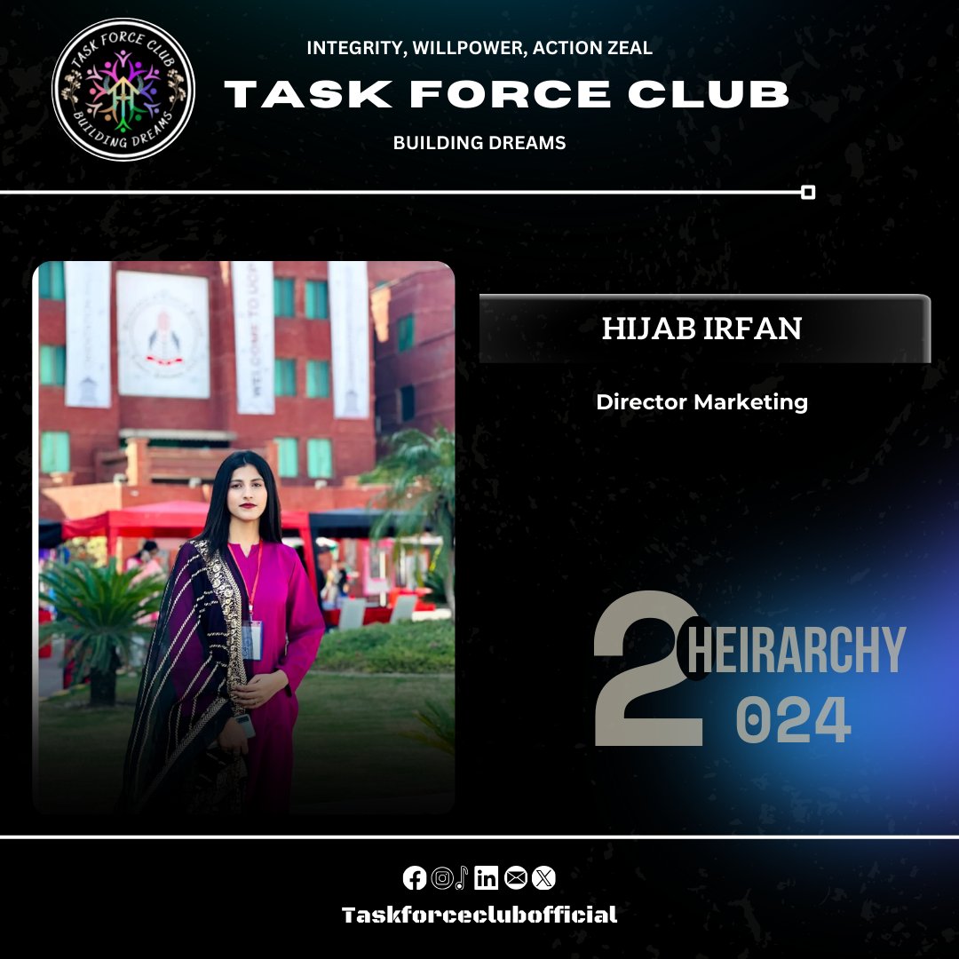 taskforceclub's tweet photo. Proudly presenting our Hierarchy for the year 2024! 🎉
.
.
#hierarchy #lahore #Pakistan #IWAZ #TFC #taskforceclub https://t.co/r6nNZLxVaN