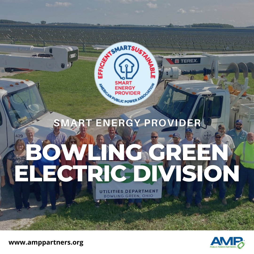 amppublicpower's tweet photo. It’s @publicpowerorg’s #SEPWeek. Today, we are highlighting @cityofbg, which has received the SEP designation three times — most recently in 2023.
#WeArePublicPower #PublicPower #CommunityPowered https://t.co/sP8MoF2j2a