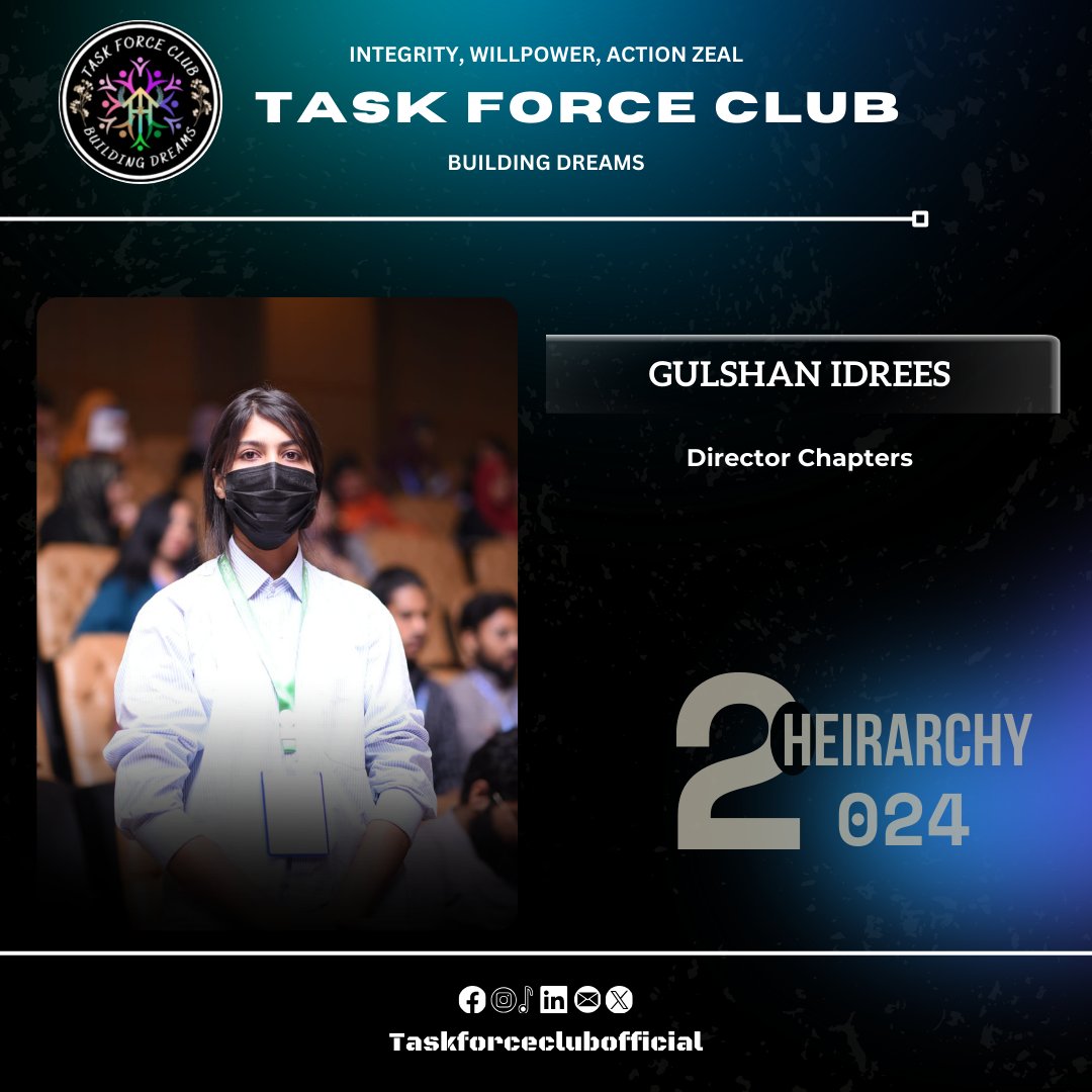 taskforceclub's tweet photo. Proudly presenting our Hierarchy for the year 2024! 🎉
.
.
#hierarchy #lahore #Pakistan #IWAZ #TFC #taskforceclub https://t.co/suI3xqXqmA