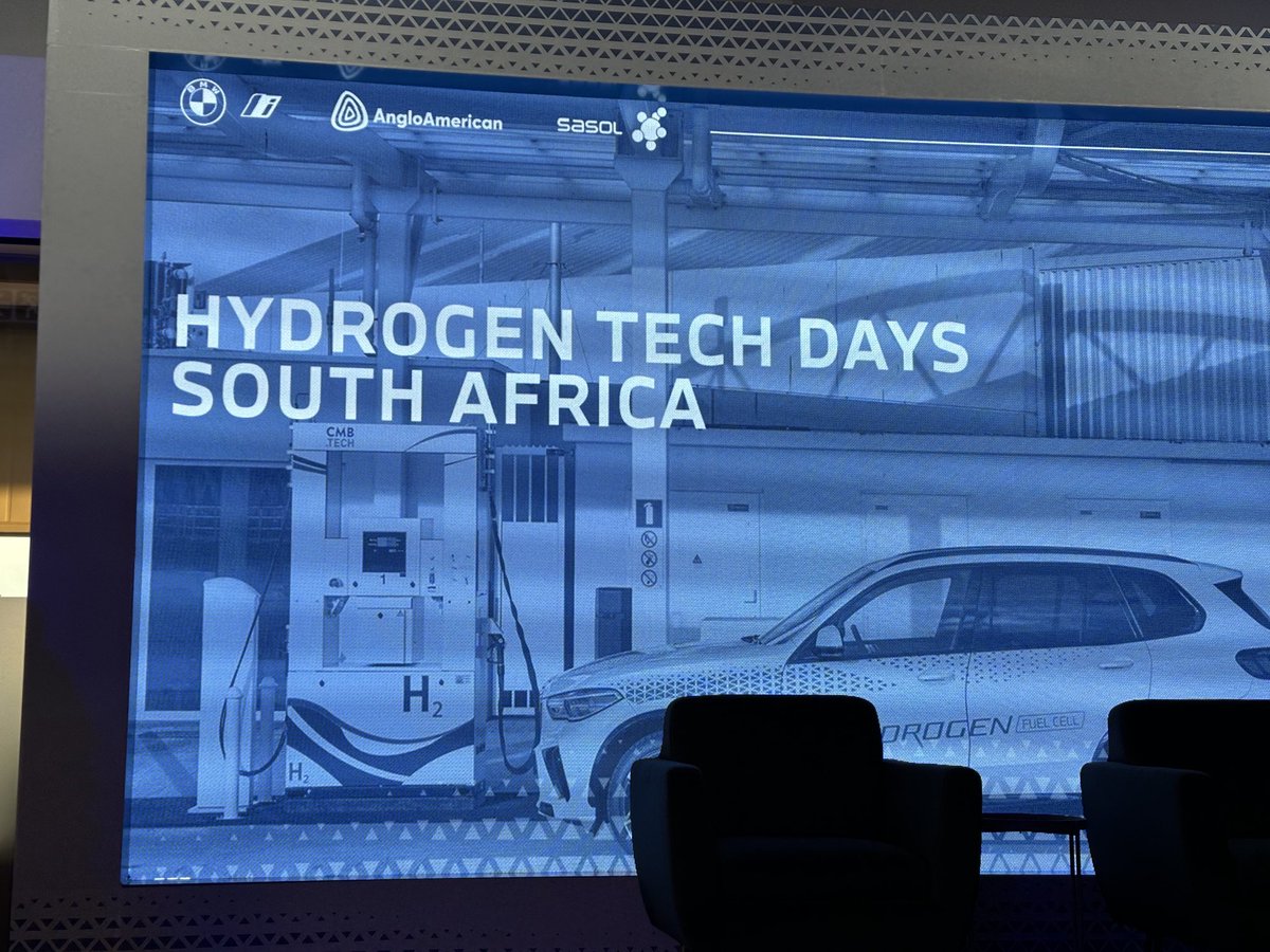 Lesufi's tweet photo. The modern world is here ….. thanks BMW for launching this hydrogen initiative here in Gauteng. #GrowingGautengTogether https://t.co/hqqGxPt6Qs