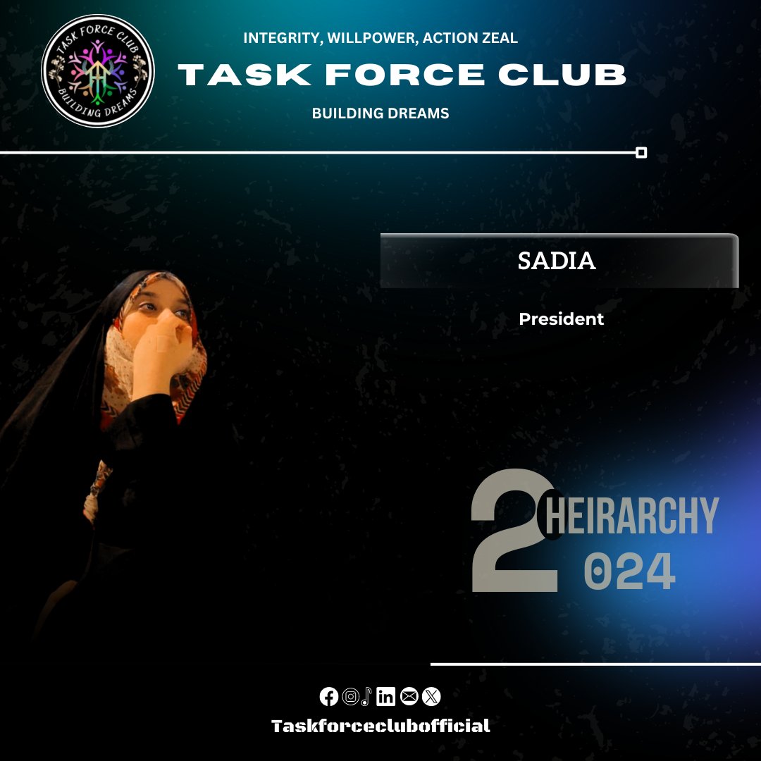 taskforceclub's tweet photo. Proudly presenting our President Body for the year 2024! 🎉
.
.
#leaders #lahore #Pakistan #IWAZ #TFC #taskforceclub https://t.co/L9lvJ7Wva9