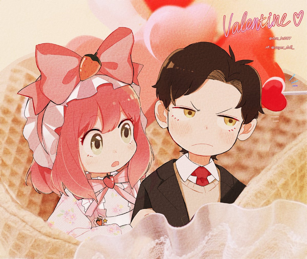 _v_ssosa's tweet photo. Happy Valentine's day~  🦅🥜💟
____________
Redrawn from photo by @suger_doll_
Thank you!! 🙇‍♀️
I realized there was no chocolate, maybe I will continue to draw more 🏃‍♀️ https://t.co/JZQMeNak52