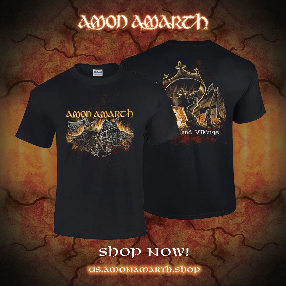 Forged in the fires of the gods! Get new Amon Amarth tees now including “Saxons and Vikings” and more at amonamarth.shop (Europe & US)