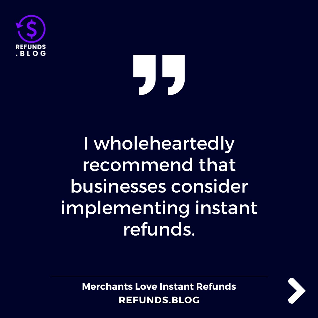 RefundBlog's tweet image. We know instant refunds benefit consumers, but they&apos;re just as good for merchants! There&apos;s less fraud, less &quot;where is my refund&quot; inquiries, and less cart abandonment. Their consumer sentiment increases, thus boosting sales. We&apos;re ready for instant refunds everywhere!