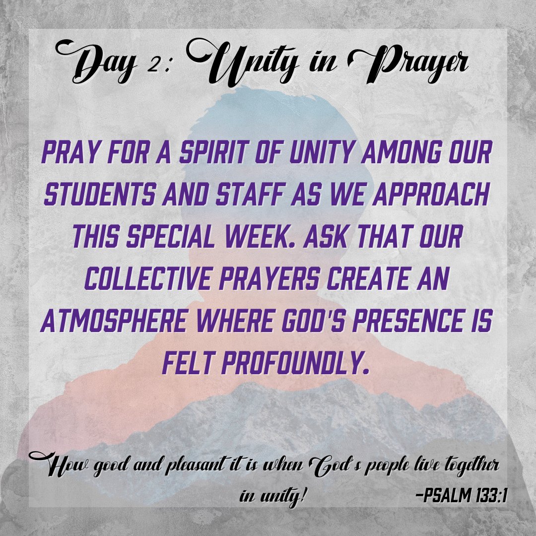 TKASeymour's tweet image. 🙏✨ Join us in prayer for unity as we approach Spiritual Emphasis Week. Let's lift our hearts together, seeking God's presence and guidance for our school community. #PrayForUnity #SpiritualEmphasis #TKALionsTN