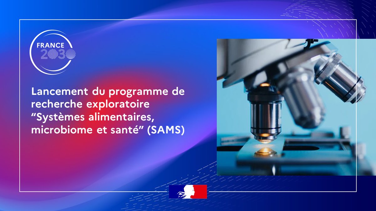 #France2030 | Lancement du Programme de Recherche “Systèmes alimentaires, microbiome et santé” avec @MFesneau, @CaVautrin et @sretailleau pour étudier les microbiomes, la santé et les systèmes alimentaires durables et éclairer les politiques publiques🔬 👉 enseignementsup-recherche.gouv.fr/fr/le-pepr-sam…