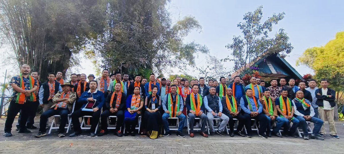 Grateful to Hon'ble Minister H&amp;FW &amp; BJP Legislator Incharge of Mangkolemba Org. District Shri <a href="/princepaiwang/">P Paiwang Konyak</a> ji for kickstarting his District Tour at Tuli!
His address underscored <a href="/BJP4India/">BJP</a>'s unwavering commitment to putting #NationFirst, Party second and individual last. Let's