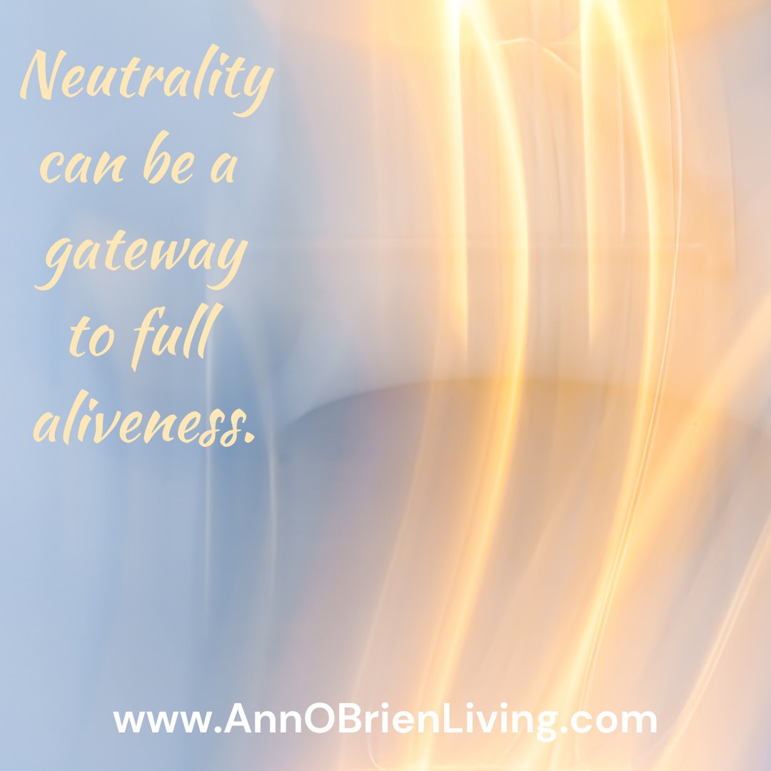 AnnOBrienLiving's tweet photo. You can still have preferences and make discerning choices. Neutrality simply means freedom from resistance or grasping— allowing infinite potential and unimpeded energy flow! https://t.co/swEQ0p3v7r