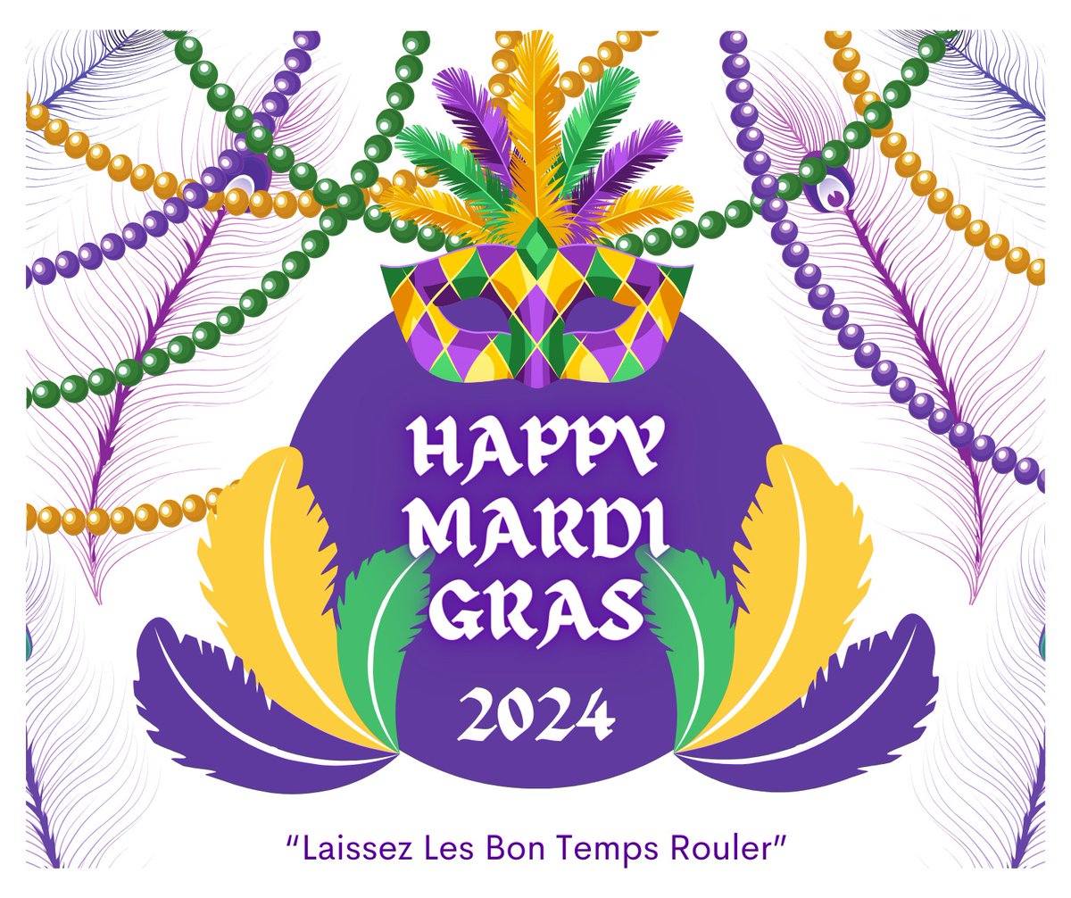 Happy Fat Tuesday! I hope everyone has a fun, safe, and very happy Mardi Gras day.