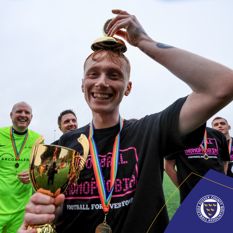 SussexCountyFA's tweet photo. 🏳️‍🌈 On Saturday we came together with @BlagssM and @H_Hawks_FC at @NewhavenFC for two friendly fixtures to highlight our continued support of @FvHtweets Month of Action and to raise funds for @MindOutLGBTQ!

Find out more...⬇️

#SussexFootball⚽️ #FvH2024⚫️🩷