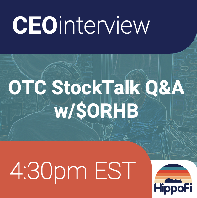 HippoFiInc's tweet photo. Interview with CEO, CJ Wiggins today at 4:30PM EST

https://t.co/TnGOYvrHv6 https://t.co/wniDoTIlcv