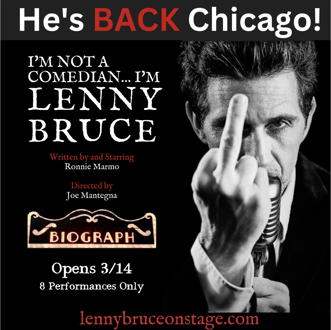 I'm Not A Comedian... I'm Lenny Bruce tweet media