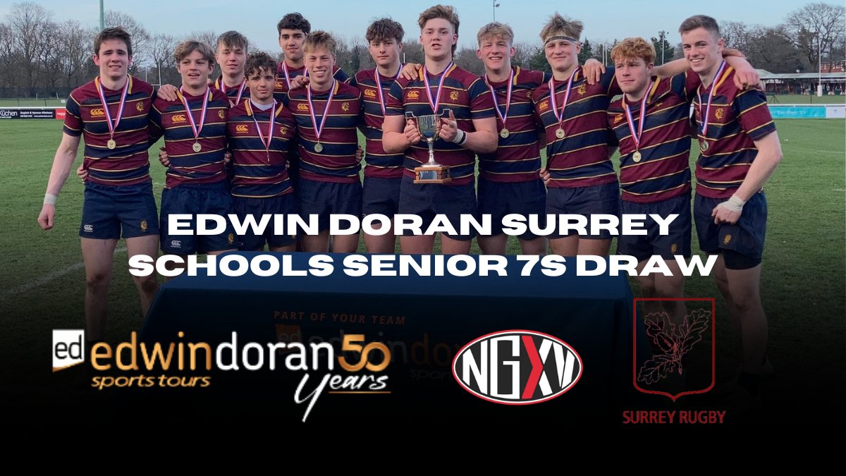 School 7s: Edwin Doran Surrey Schools Senior 7s | Draw and Preview

A big day today as the draw for the 2024 <a href="/edwindoransport/">Edwin Doran Sports Tours</a> <a href="/SurreyRugbySch/">Surrey Rugby Schools</a> Senior 7s was made!

One of the great competitions in all of school rugby!

nextgenxv.com/2024/02/13/sch…

#SchoolsRugby #School7s #SchoolRugby
