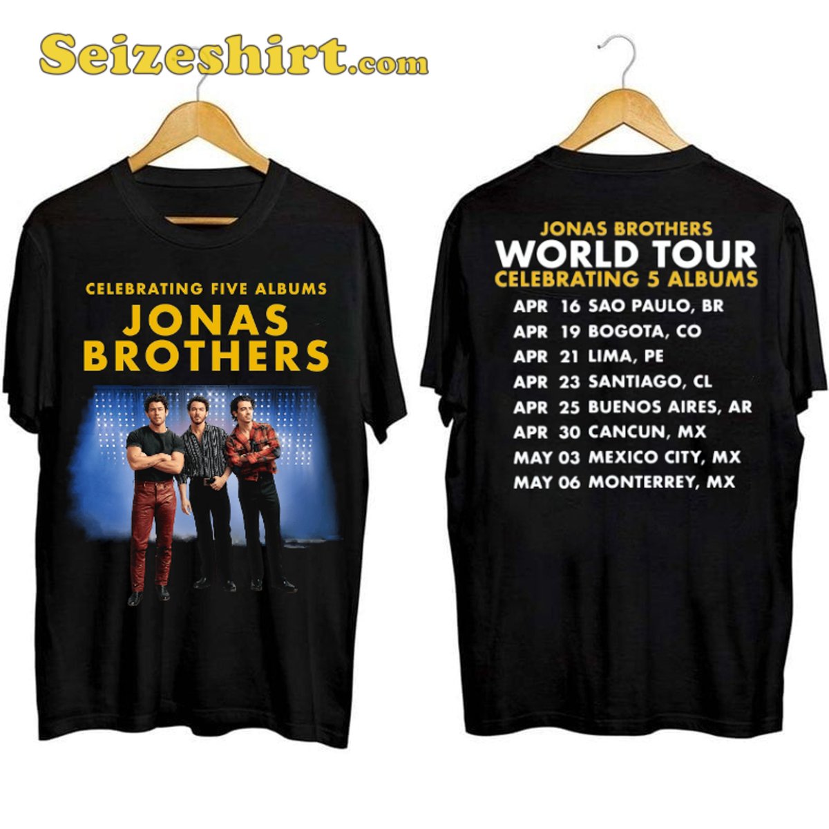 seizeshirt's tweet photo. Celebrating Five Albums with Jonas Brothers Five Albums One Night Tour Merch on https://t.co/Tj89B8uaL5
https://t.co/rNKr3CW7yh
#FiveAlbums #OneNightTour #Music #Seizeshirt https://t.co/ZJj4swpTDF