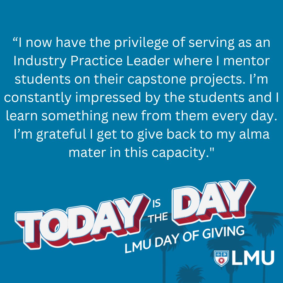 When you give today, you help support Seaver students' capstone projects! Alum Gustavo Castillo '17 shares the impact his capstone project made on him as an engineer. Give today: dayofgiving.lmu.edu/organizations/… #lmudayofgiving #lmuseaver