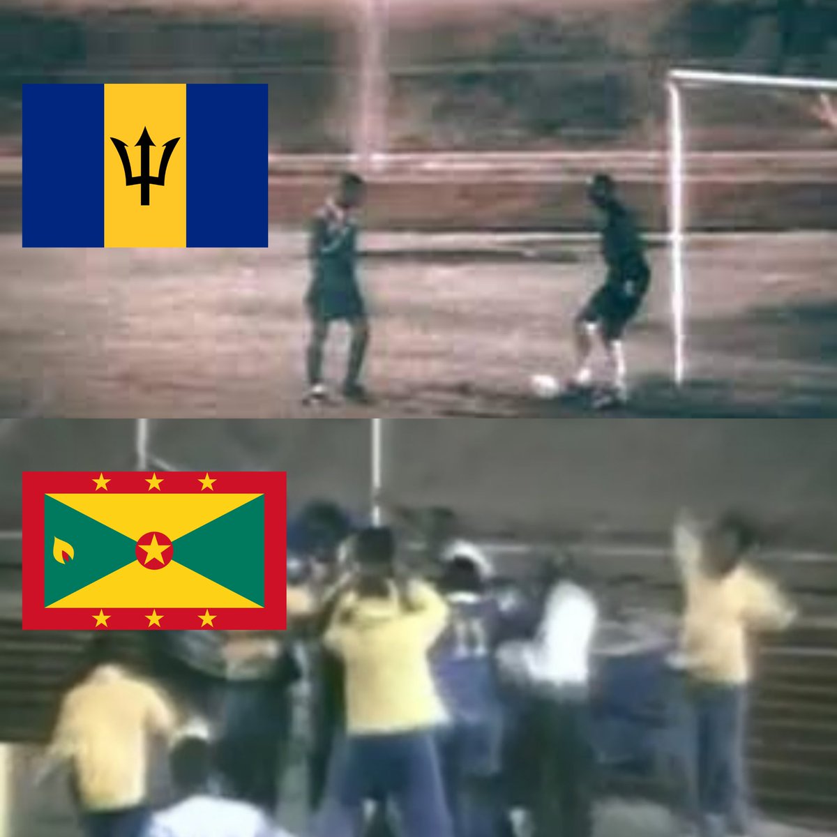 'La persona que inventó las reglas de este torneo es candidato para un manicomio'. Estas palabras resumen la historia que contaremos hoy. Año 1994. Copa del Caribe. Barbados 🇧🇧-Granada 🇬🇩. Uno de los partidos ⚽️ más insólitos de todos los tiempos. Sobran motivos. ABRIMOS HILO. 👇