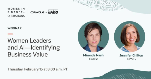 Cut through the hype and explore the business value of #AI in our upcoming webinar. Enjoy live networking and discussions after the keynote. Thanks to Oracle + KPMG Women in Finance and Operations Community for sponsoring. #KPMG #Oracle #WomenInOperations bit.ly/3UFr9vk