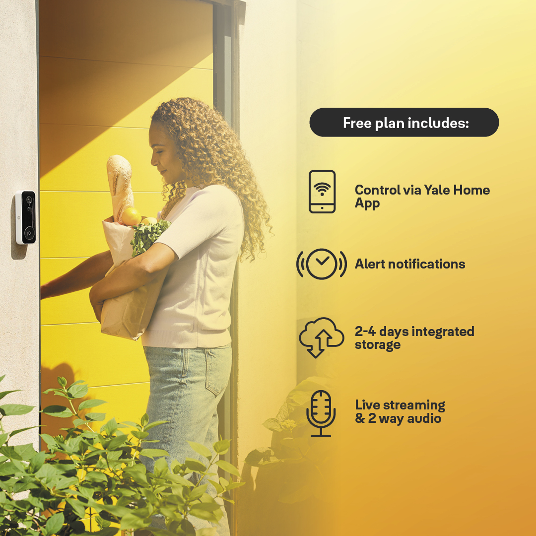 Did you know you can use the Yale Smart Video Doorbell for free? No subscription needed to access all these amazing features: Order now for just £130 & Free Delivery 👉 yalehome.co.uk/smart-home-sec…