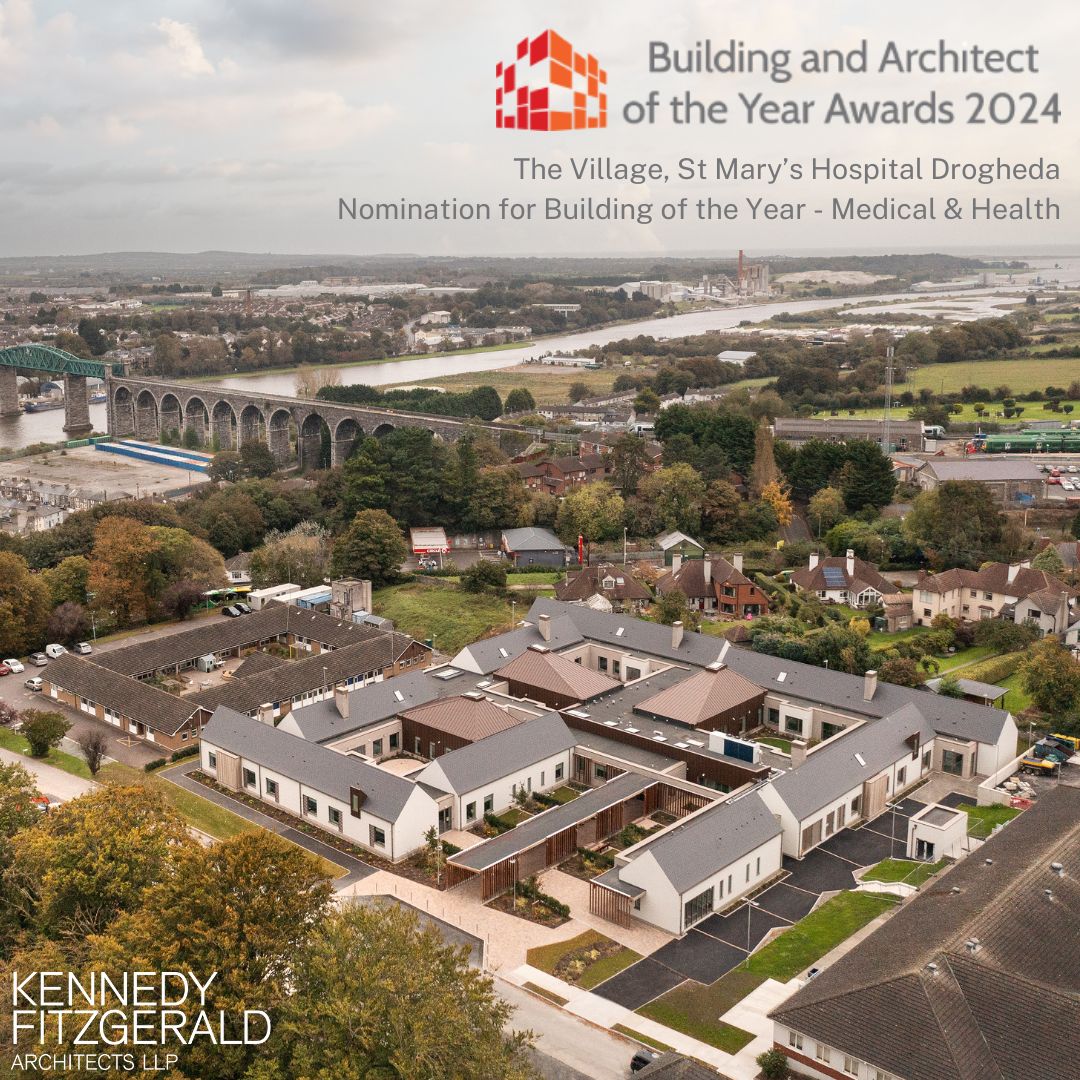 Kennedy FitzGerald Architects are pleased to announce that the Village, St Mary's Hospital Drogheda has been shortlisted for the Medical &amp; Health Building of the Year at the Building and Architect of the Year Awards 2024. @building.architect.awards
#BuildingoftheYearIE
