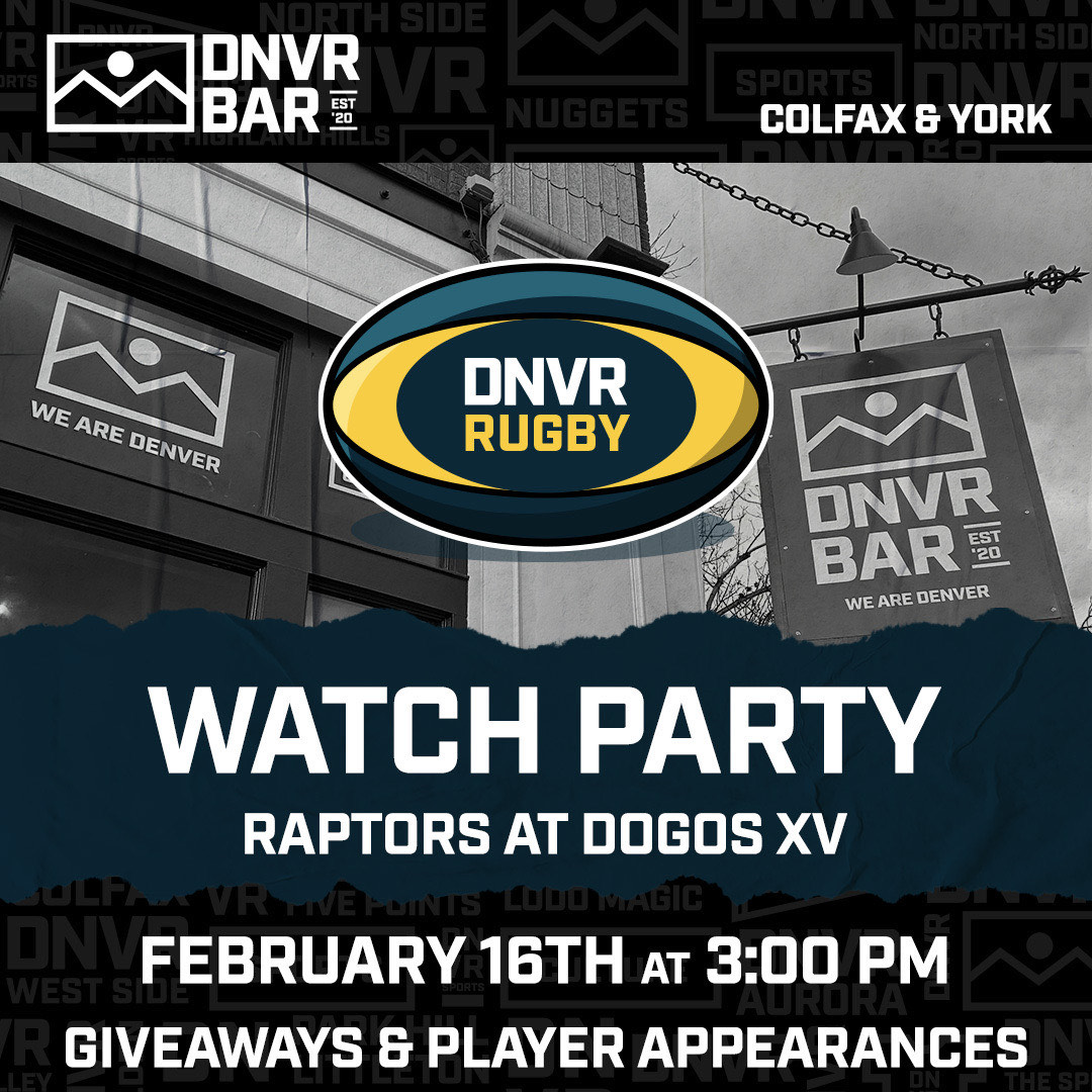 Join me at The DNVR Bar on Friday to watch the Raptors take on Dogos XV to start #SRA2024! Meet players, pick up some exclusive giveaway items, and win a pair of VIP tickets to the home opener! See you there!