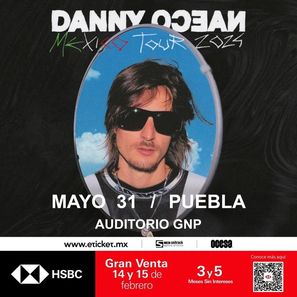 FunkerosMx's tweet photo. ¡BABYLON GIRL! ✨🔥

Danny Ocean de regreso en #Puebla en su México Tour 2024 💥 

💳 Gran Venta HSBC 14 y 15 de Febrero
🎫 Boletos en venta libre a partir del 16 de febrero a través de @eticket

#dannyocean #conciertospuebla #babylongirl #tour2024 https://t.co/rfrbkhV01I