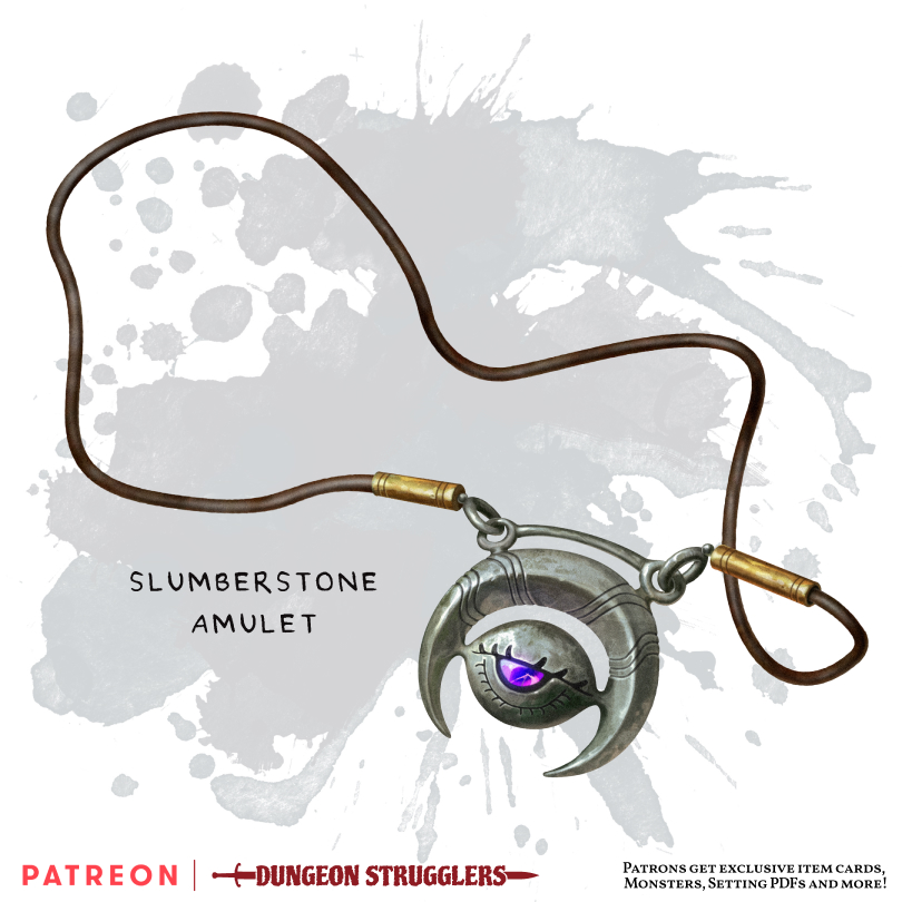 DStrugglers's tweet photo. ✨New item!✨
Slumberstone Amulet
Wondrous item, rare

This enchanted amulet is adorned with a small, smooth gemstone known as a...

https://t.co/BuKLzWaoN9

#DungeonStrugglers #DnD #ttrpg #dndart #dnd5e #dungeonsanddragons #5e #WotC #digitalart #illustration #fantasy #art https://t.co/a3aT19eEpJ