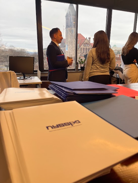 NYSSPA's tweet photo. It’s #LobbyDay! NYSSPA PAs and PA students met this morning to network and talk strategy before legislative meetings.
#PAsofNY https://t.co/1FFKRUjRCj