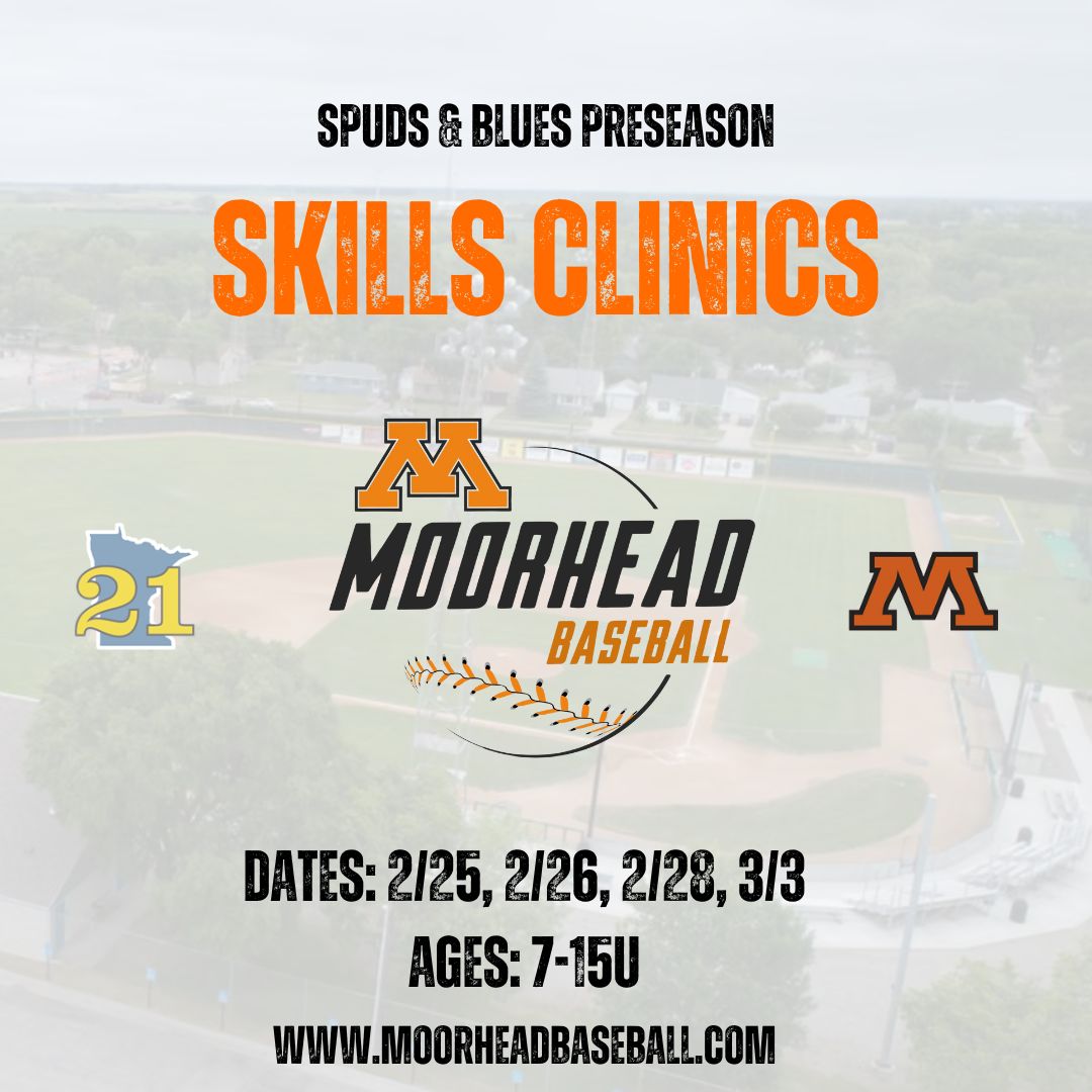 MhdYthBaseball's tweet image. ⚾ Spuds &amp;amp; Blues Preseason Skills Clinics are back! ⚾

Don't miss out on our skills clinic led by &amp;amp; Blues players and coaches! It's the perfect opportunity to fine-tune your game before the season kicks off!

For registration and more information, visit moorheadbaseball.com/Default.aspx?t…