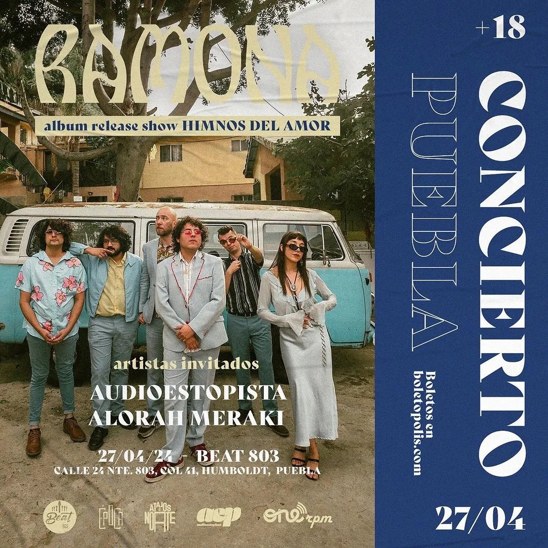 FunkerosMx's tweet photo. Ramona en #Puebla el próximo 27 de abril presentando su nuevo material #HimnosDelAmor ✨💕

Los acompañan Audioestopista y Alorah Meraki 🔥

🎟️Boletos disponibles en https://t.co/uWnC5a3UJJ

#ramona #conciertospuebla #beat803 #audioestopista #alorahmeraki https://t.co/HZU8OP3v4d