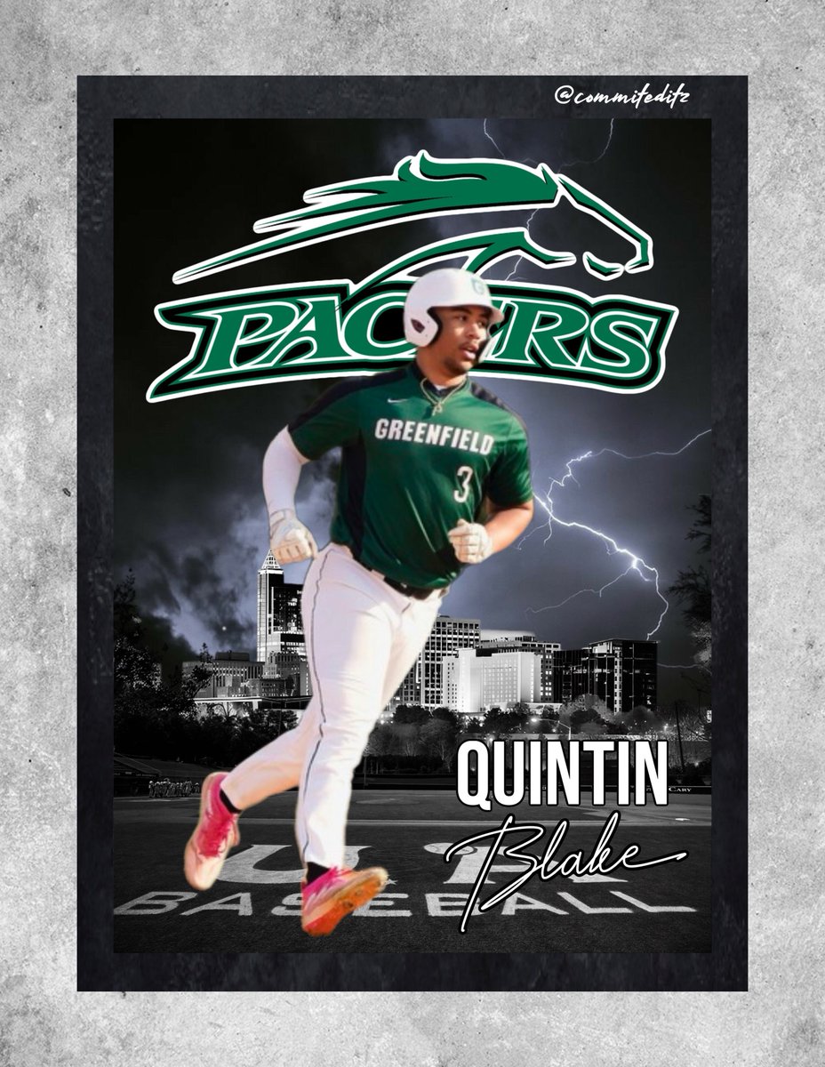 Congratulations to Gametime Prospects player Quintin Blake(OF ) class of 2024 from Greenfield High School on his commitment to William Peace University.  We wish you the best in furthering your baseball and academic career.