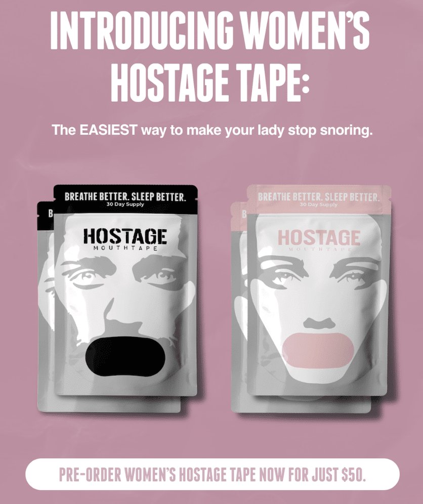 The best Valentine's Day gifts for your loved ones is here - @HostageTape, now available in pink! #ValentinesDay #MouthTape #SleepTherapy