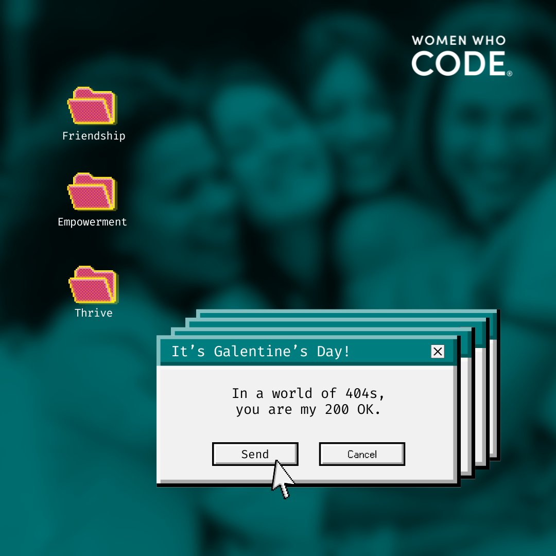 WomenWhoCode's tweet photo. Happy #GalentinesDay to our global #WWCode community!
๐๐ Thereโs no feeling quite like knowing your #techiebestie will always be there to support and celebrate you. Tag your gal pals to let them know they are appreciated.
#WomenWhoCode #WomenSupportingWomen
#WomeninTech https://t.co/vA1Kk15wzM