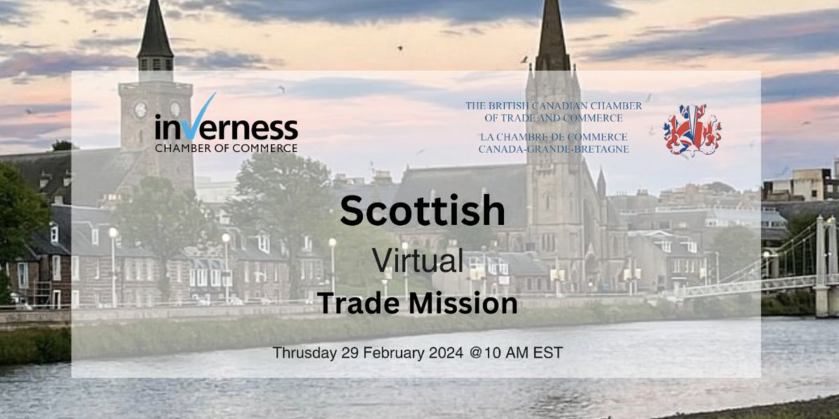 This trade mission aims to promote business opportunities between Ontario and Inverness, by providing a platform for valuable business connections to be established between Canada and Scotland.

Learn more and register here: loom.ly/oIEhtZM