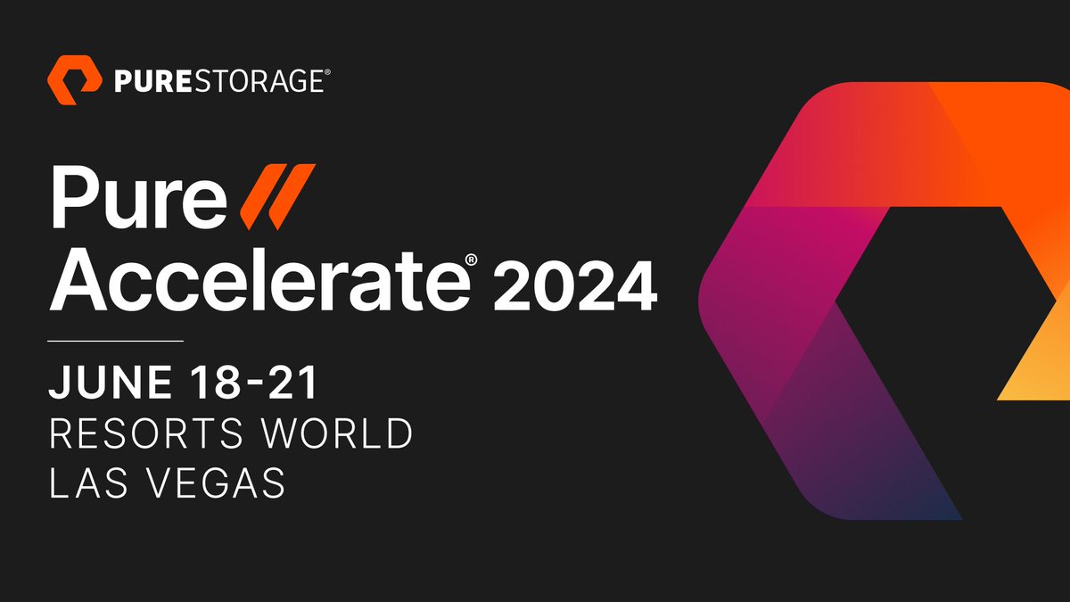PureStorage's tweet image. The countdown to the hottest #DataStorage event is on! Registration for Pure//Accelerate® 2024 is now open. Gain new insights from innovators, network with industry leaders &amp;amp; discover the secret to transformation with #data - register now: purefla.sh/4bxISKZ
#PureAccelerate