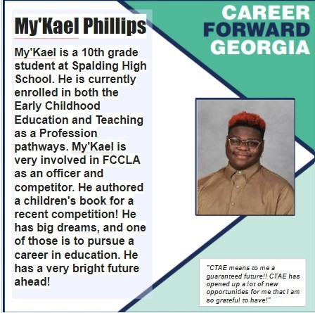 #CTAEdelievers amazing students in @GriffinSpalding.  My'Kael Phillips is a great example!