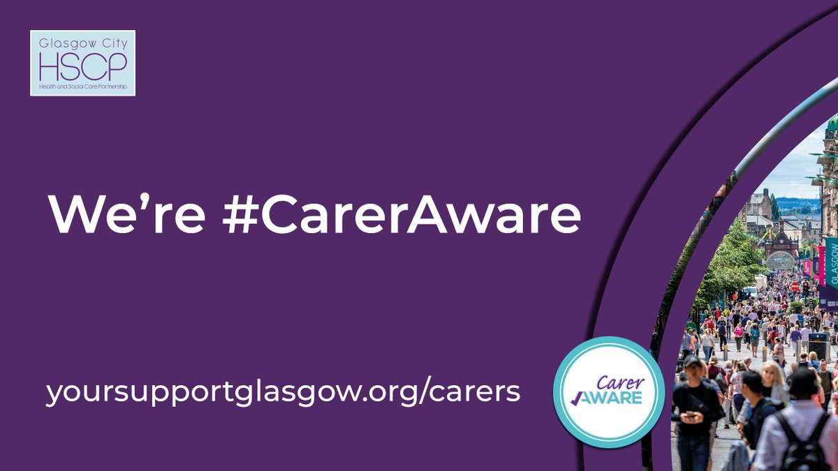 A series of #CarerAware information sessions have been developed to raise awareness of the rights of carers.

Glasgow is committed to carers being visible, valued and supported. #CarerAwareGlasgow

To play your part contact our team!  bit.ly/3CVWDEu